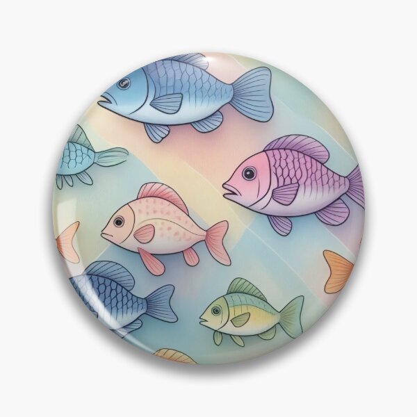 Item preview, Stylized Fish Motif Repeating Wallpaper Patterns designed and sold by Digital-Davinci.