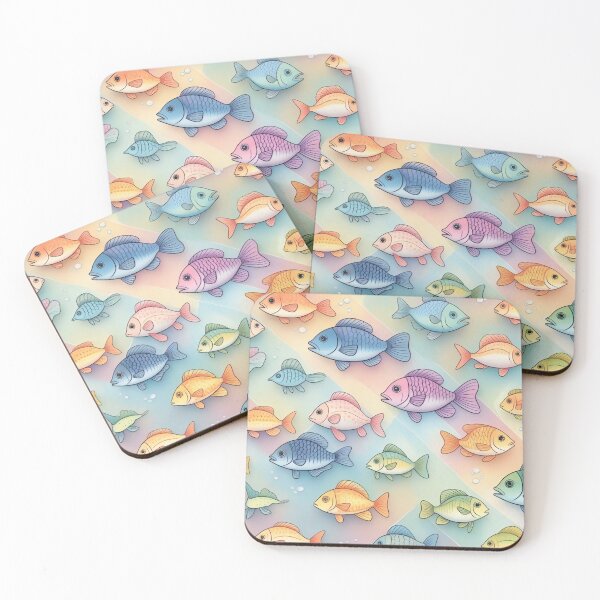 Item preview, Stylized Fish Motif Repeating Wallpaper Patterns designed and sold by Digital-Davinci.