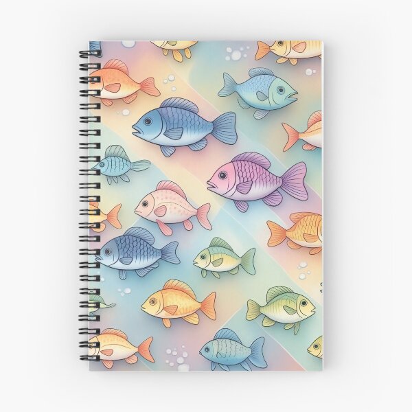 Item preview, Stylized Fish Motif Repeating Wallpaper Patterns designed and sold by Digital-Davinci.