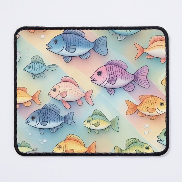 Item preview, Stylized Fish Motif Repeating Wallpaper Patterns designed and sold by Digital-Davinci.