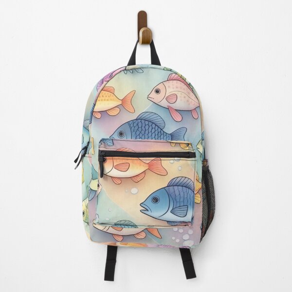 Item preview, Stylized Fish Motif Repeating Wallpaper Patterns designed and sold by Digital-Davinci.