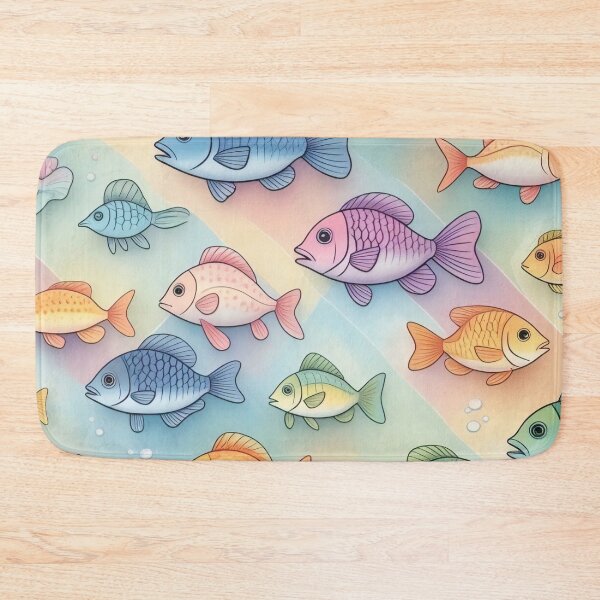 Item preview, Stylized Fish Motif Repeating Wallpaper Patterns designed and sold by Digital-Davinci.