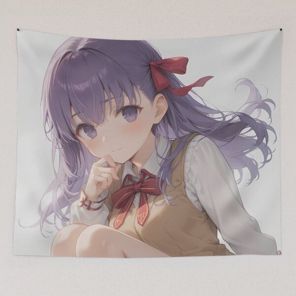 Item preview, Sakura Matou Fate Stay Night Anime Girl School Uniform Kawaii designed and sold by SubtextandSass.