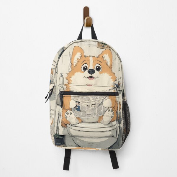 Item preview, Corgi Dog Toilet Reading Cozy Moment designed and sold by SubtextandSass.