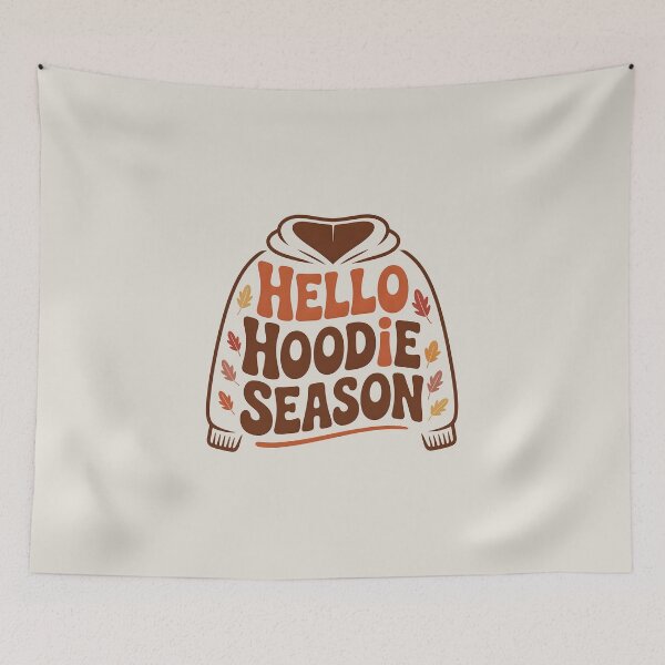 Item preview, Hello Hoodie Season - Cozy Autumn Wear Design designed and sold by Jollys-ArtShop.