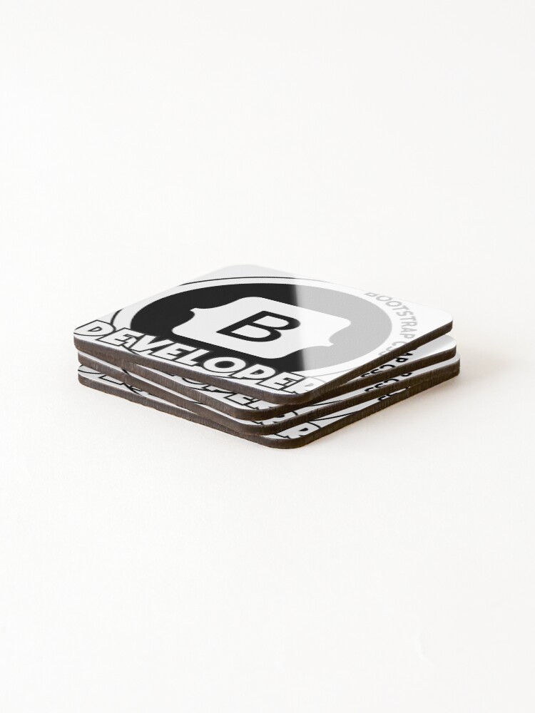 Thumbnail 4 of 5, Coasters (Set of 4), Bootstrap Developer Coding Life Design designed and sold by Bigohobi.