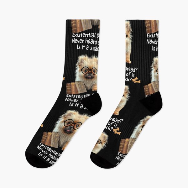 Item preview, Existential Dread Is It A Snack Cute Puppy Funny Colorful Design designed and sold by EarthArtDesigns.