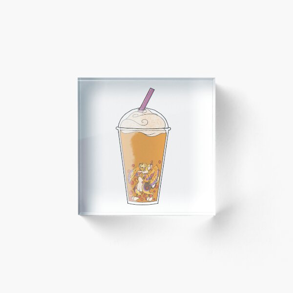 Item preview, Marcus the Dutchy Orange Cream Boba with Strawberry popping pearls Large designed and sold by HatOfButtons.