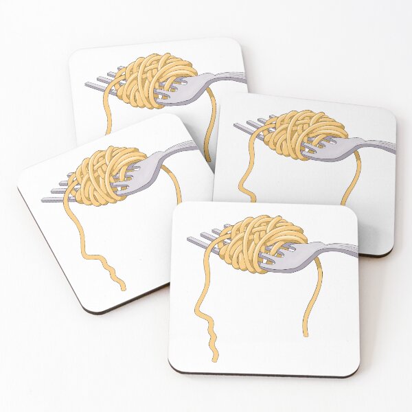 Item preview, Spaghetti on Fork cute art deco designed and sold by libertyautumn.