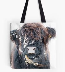 Highland Cow in Snow Tote Bag
