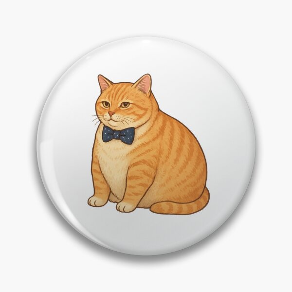 Item preview, Fat Orange Cat in Bowtie designed and sold by ShopKymiras.