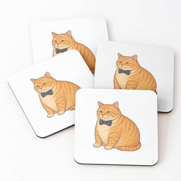 Item preview, Fat Orange Cat in Bowtie designed and sold by ShopKymiras.