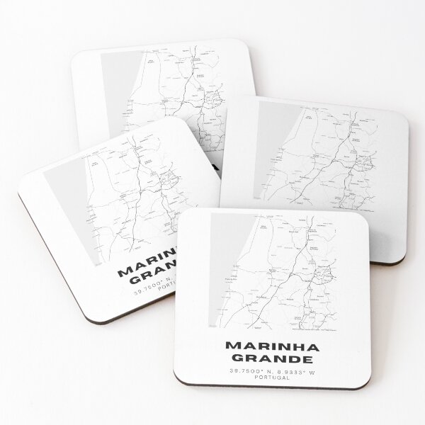 Item preview, Marinha Grande Coordinates Poster – 39.7500° N, 8.9333° W | Portugal Latitude Longitude Map Art Print designed and sold by RM-Journey.