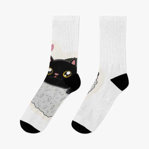 Aperçu de l'œuvre Chat sushi noir créée et vendue par FibiArtInc.