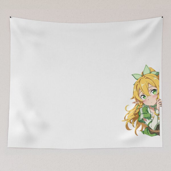 Aperçu de l'œuvre Sword Art Online Leafa Chibi Peeking Kawaii Vert SAO Anime Waifu créée et vendue par SubtextandSass.