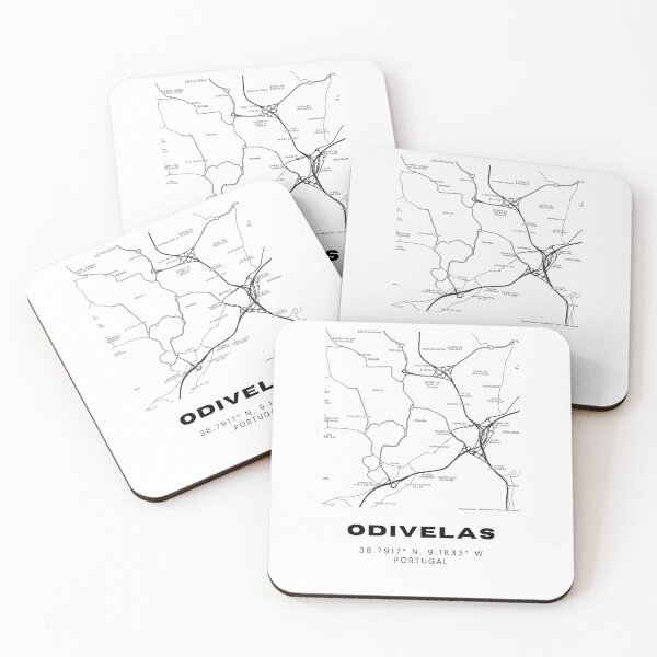 Item preview, Odivelas Portugal Coordinates Print – 38.7917° N, 9.1833° W | Latitude Longitude Wall Art, Minimalist City Poster designed and sold by RM-Journey.