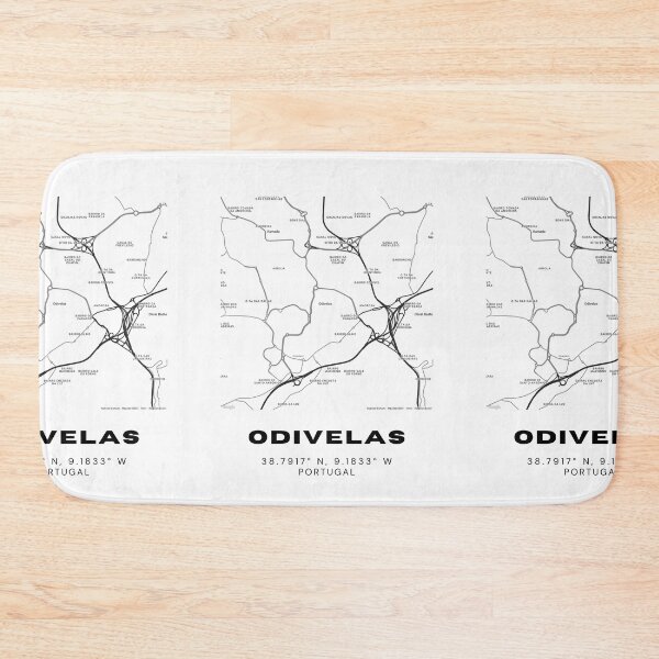 Item preview, Odivelas Portugal Coordinates Print – 38.7917° N, 9.1833° W | Latitude Longitude Wall Art, Minimalist City Poster designed and sold by RM-Journey.