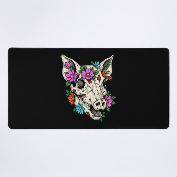 Item preview, Gothic Floral Pig Skull designed and sold by Thunderbelts.
