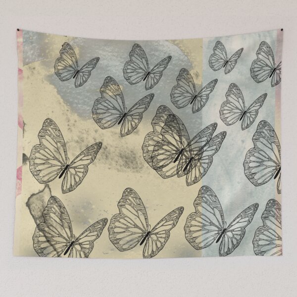 Item preview, Mixed Colours Background with Butterflies Abstract Art designed and sold by DownloadArt.