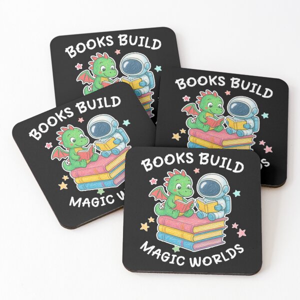 Item preview, Dinosaur Astronaut Kids Reading – Books Build Magic World - Literacy Awareness Month designed and sold by BeaverFriends.