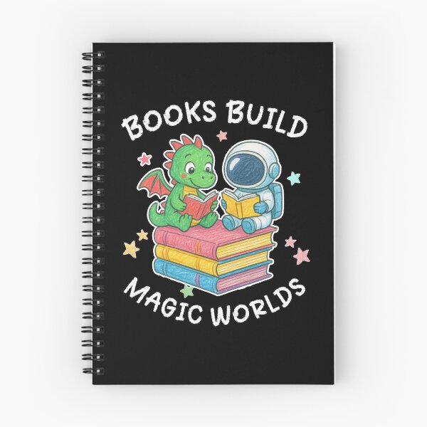 Item preview, Dinosaur Astronaut Kids Reading – Books Build Magic World - Literacy Awareness Month designed and sold by BeaverFriends.