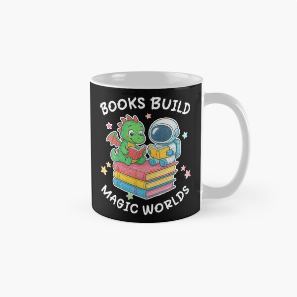 Item preview, Dinosaur Astronaut Kids Reading – Books Build Magic World - Literacy Awareness Month designed and sold by BeaverFriends.