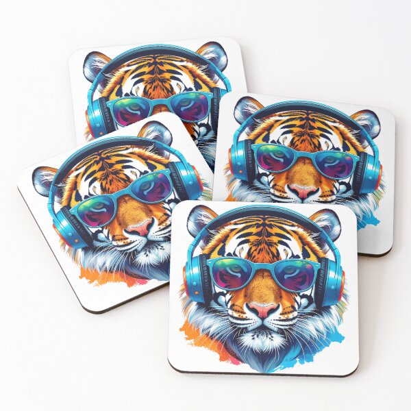 Item preview, Cool Tiger with Headphones and Sunglasses designed and sold by takeng07.