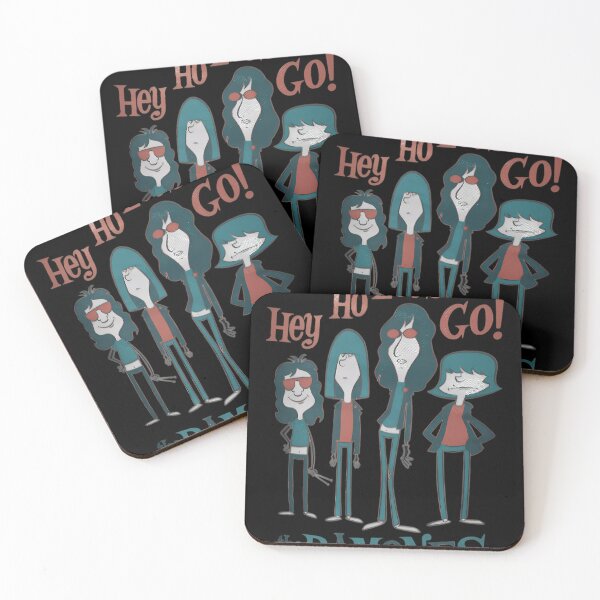 Artikelvorschau, Die Ramones Hey Ho Let's Go Cartoon Band Art entworfen und verkauft von MaxBurger.
