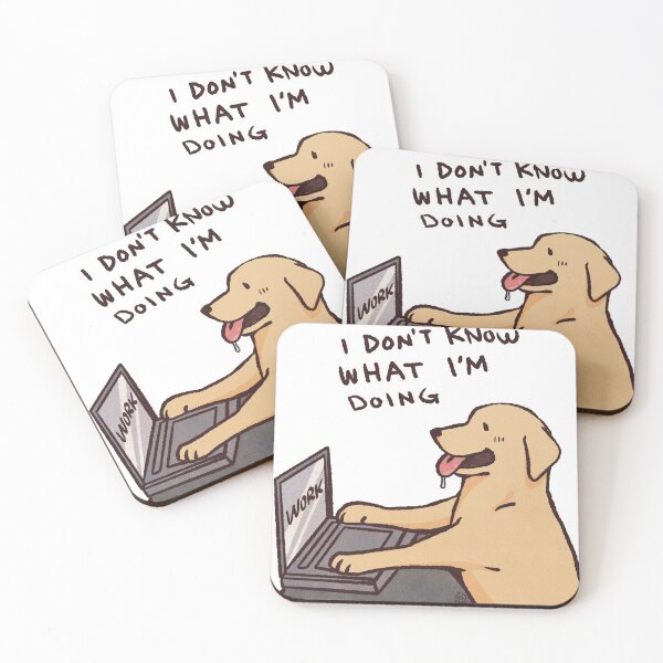 Item preview, Yellow Lab working | I don't know what I'm doing | Funny  labrador retrievers memes designed and sold by Golden Turtle Studio.