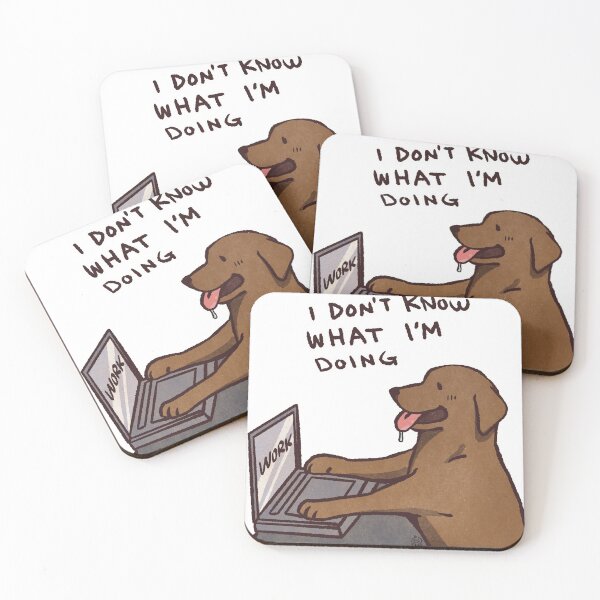 Item preview, Chocolate Lab working | I don't know what I'm doing | Funny  labrador retrievers memes designed and sold by Golden Turtle Studio.
