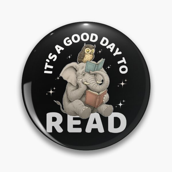 Item preview, Elephant Owl Kids Reading Books - It's A Goof Day to Read - Literacy Awareness Month designed and sold by BeaverFriends.