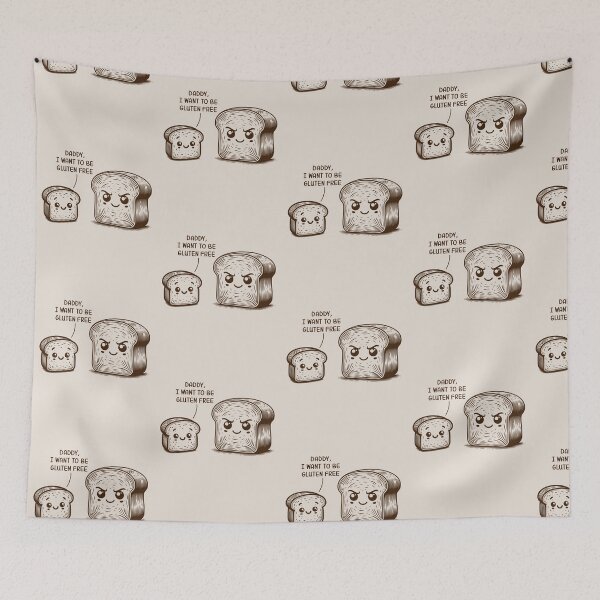 Item preview, Daddy, I Want To Be Gluten Free Funny Bread Gluten Allergy Humor designed and sold by KLArtzStore.