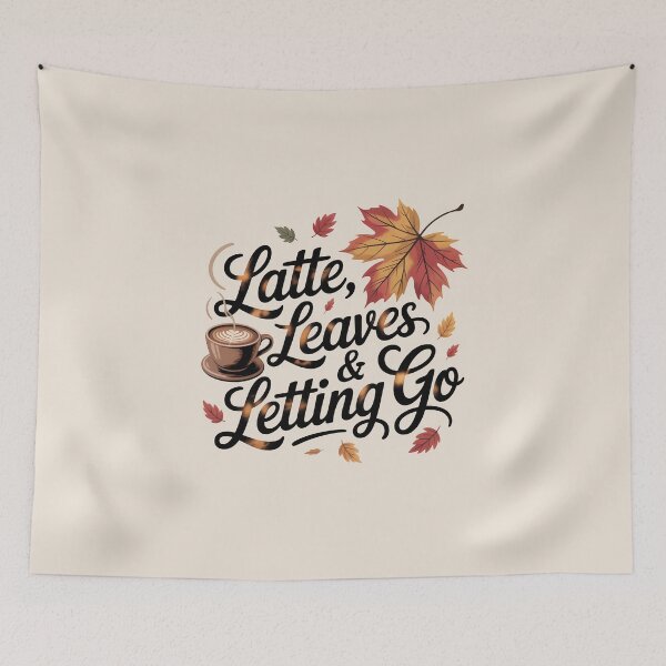 Item preview, Latte, Leaves & Letting Go - Relaxing Autumn Vibes Design designed and sold by Jollys-ArtShop.