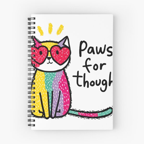 Artikelvorschau, Bunte Katze „Pfoten zum Nachdenken“ Sticker entworfen und verkauft von BubbleDream Art .