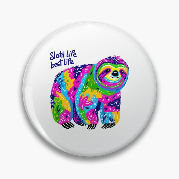 Item preview, Colorful Sloth “Sloth Life Best Life” Sticker designed and sold by BubbleDream Art .