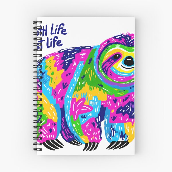 Item preview, Colorful Sloth “Sloth Life Best Life” Sticker designed and sold by BubbleDream Art .