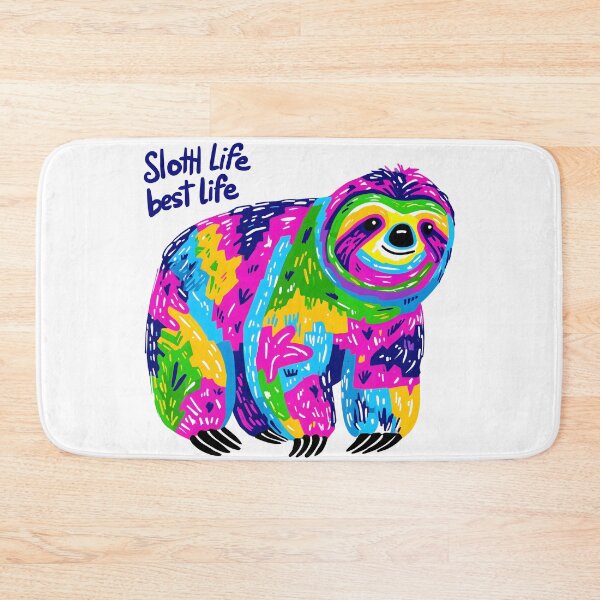 Item preview, Colorful Sloth “Sloth Life Best Life” Sticker designed and sold by BubbleDream Art .