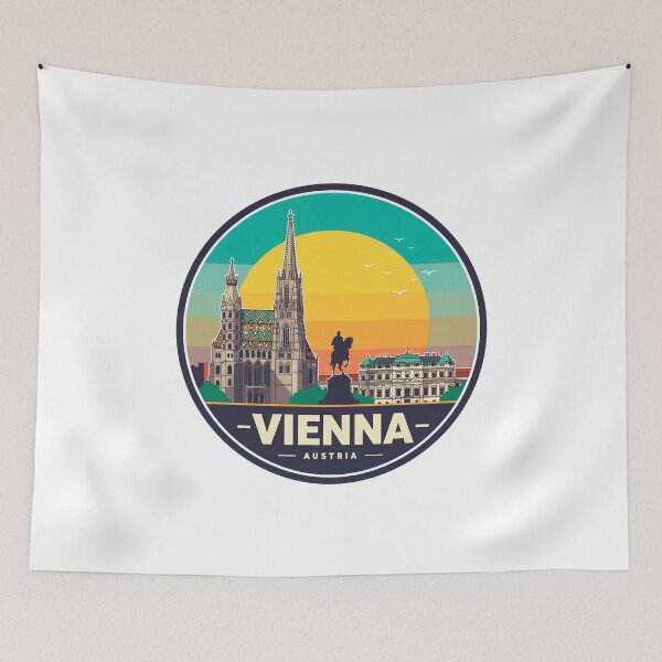 Item preview, Vienna Austria Travel Retro Emblem - Vintage Style Souvenir Design designed and sold by Timegraf.