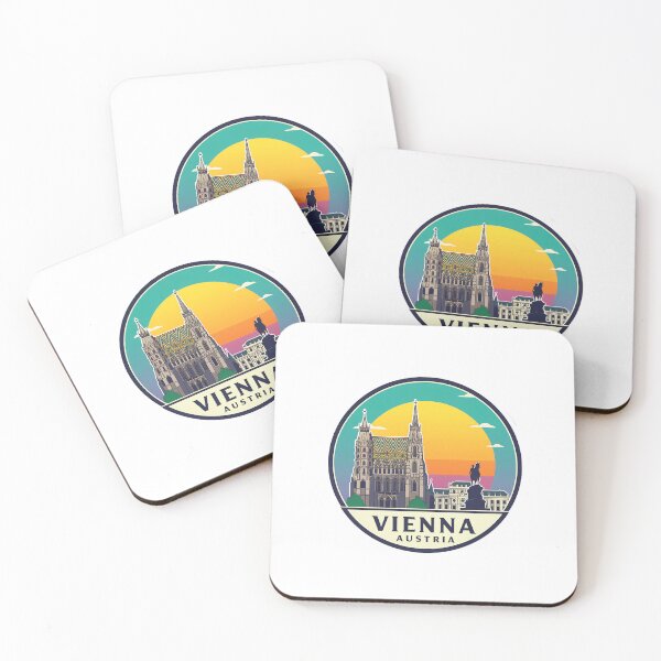 Artikelvorschau, Vienna Austria Travel Retro Emblem - Vintage Style Souvenir Design entworfen und verkauft von Timegraf.