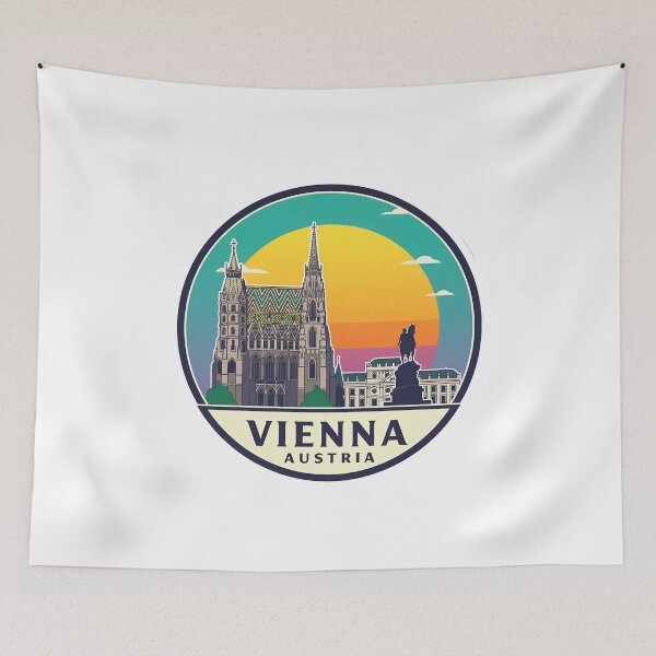 Item preview, Vienna Austria Travel Retro Emblem - Vintage Style Souvenir Design designed and sold by Timegraf.