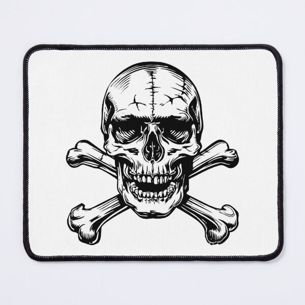 Item preview, Skull and Crossbones Illustration – Bold Black and White Pirate Tattoo Art designed and sold by inkoutninja.