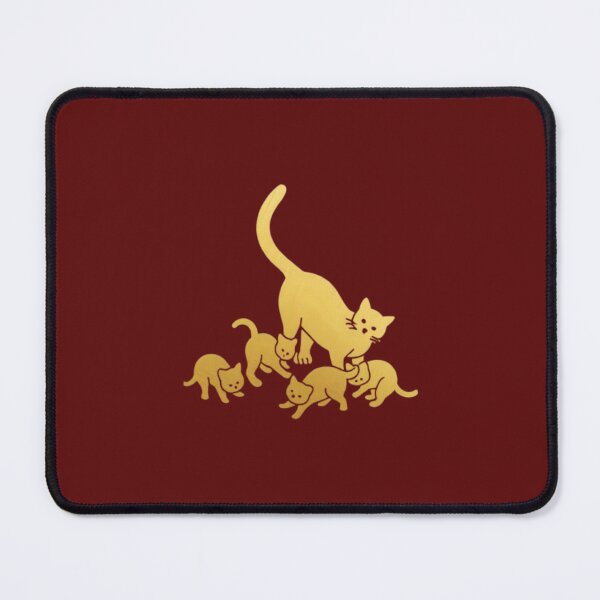 Item preview, Gold painted lovely kittens alongside their mother_2 designed and sold by Aariq.