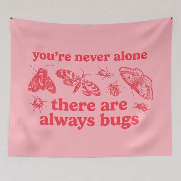 Item preview, you're never alone, there are always bugs – red & pink designed and sold by leeinthetree.