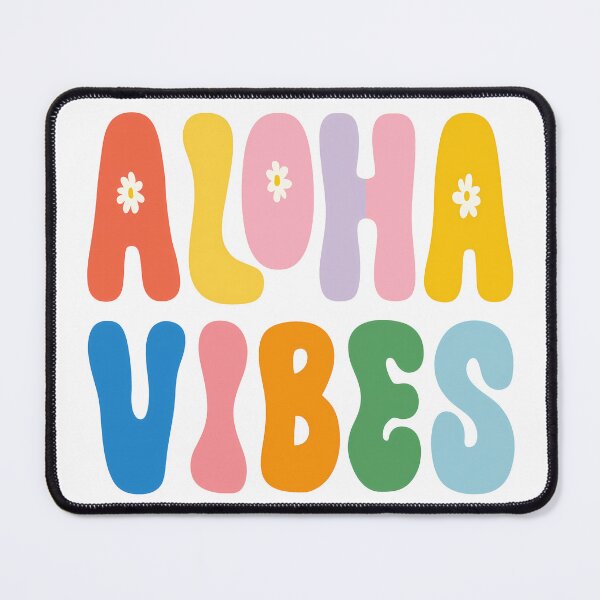 Item preview, Colorful “Aloha Vibes” Quote – Tropical Summer Typography Design designed and sold by BobaBunny76.