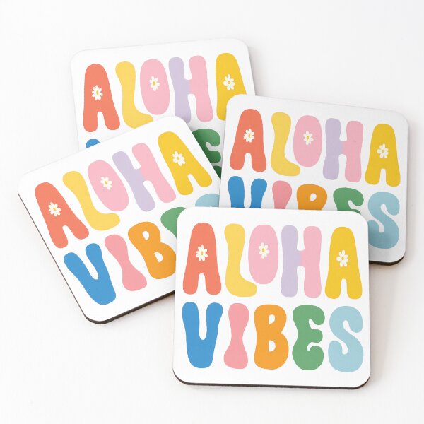Item preview, Colorful “Aloha Vibes” Quote – Tropical Summer Typography Design designed and sold by BobaBunny76.