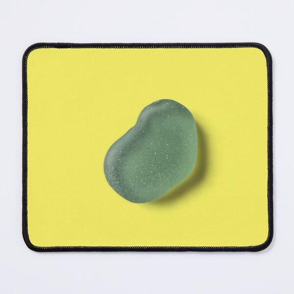 Item preview, Green seaglass on yellow designed and sold by mari tishina.