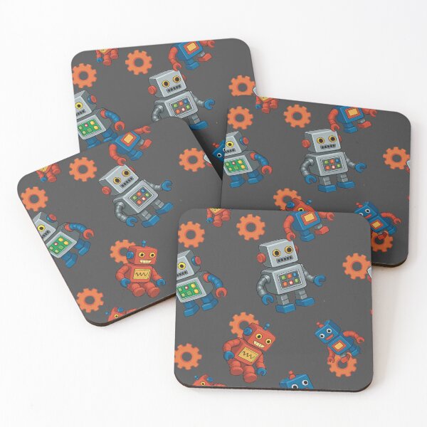 Item preview, Baby robot repeating pattern designed and sold by JannymyGallery.