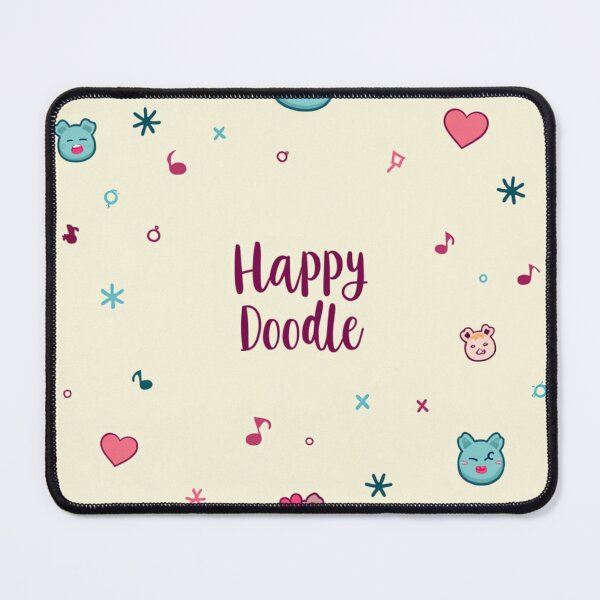 Item preview, Happy Cute Doodle Cartoon Pattern designed and sold by ArtsAmaze.