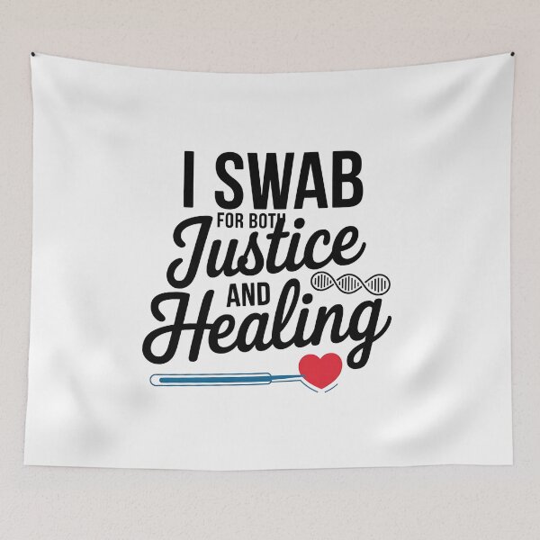 Item preview, I Swab for Both Justice and Healing | Forensic Nurse designed and sold by CuteDesignables.