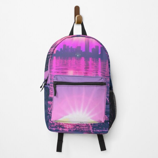 Item preview, Neon Sunset Cityscape – Retro Futurism Vaporwave Art designed and sold by MooDigitalArt.